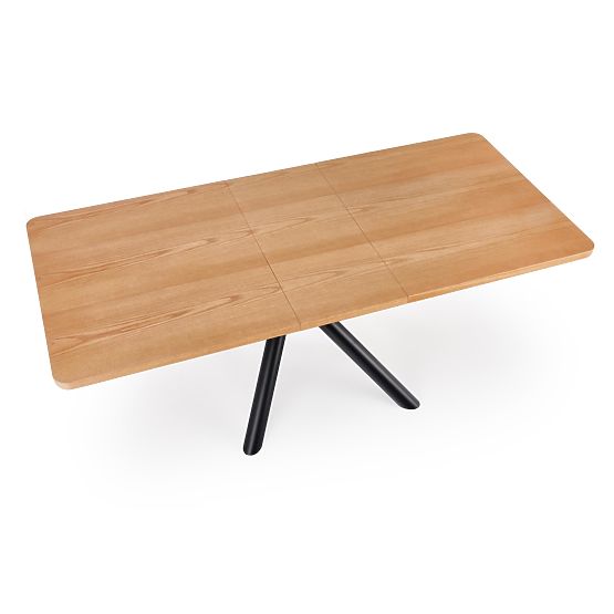 Table extensible DERRICK chêne naturel / noir (2p=1ks)