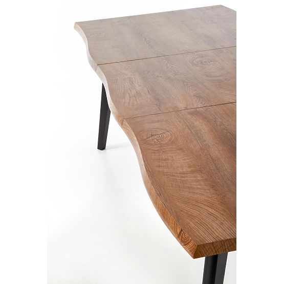 Table extensible DICKSON 120-180/80 cm, plateau - naturel, pieds - noirs (2p=1ks)