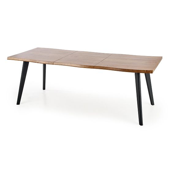 Table extensible DICKSON 120-180/80 cm, plateau - naturel, pieds - noirs (2p=1ks)