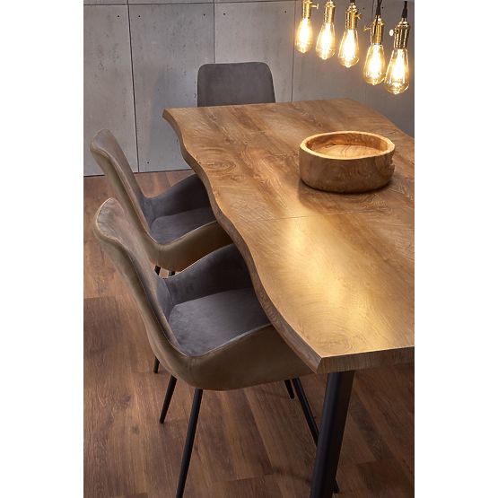 Table extensible DICKSON 120-180/80 cm, plateau - naturel, pieds - noirs (2p=1ks)