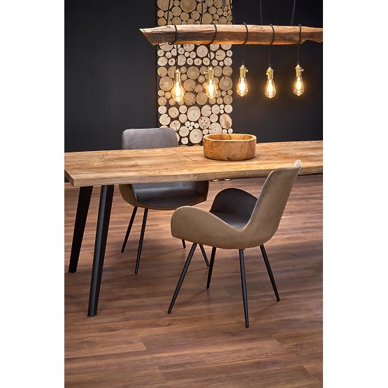 Table extensible DICKSON 120-180/80 cm, plateau - naturel, pieds - noirs (2p=1ks)