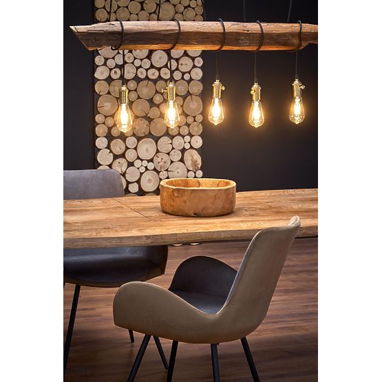 Table extensible DICKSON 120-180/80 cm, plateau - naturel, pieds - noirs (2p=1ks)