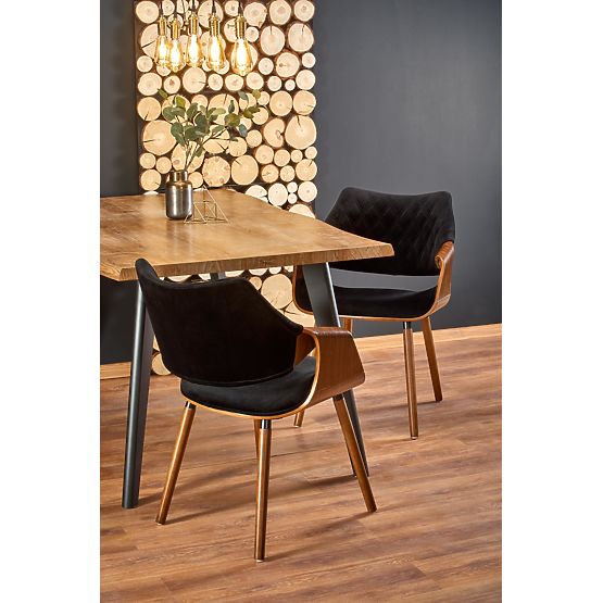 Table extensible DICKSON 120-180/80 cm, plateau - naturel, pieds - noirs (2p=1ks)