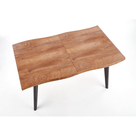 Table extensible DICKSON 120-180/80 cm, plateau - naturel, pieds - noirs (2p=1ks)
