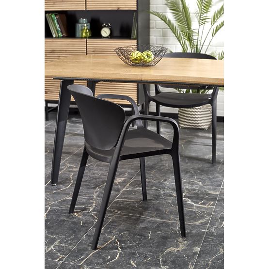 Table extensible DICKSON 2 150-210/90 cm, plateau - naturel, pieds - noirs (2p=1ks)