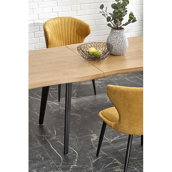 Table extensible DICKSON 2 150-210/90 cm, plateau - naturel, pieds - noirs (2p=1ks)