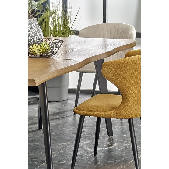 Table extensible DICKSON 2 150-210/90 cm, plateau - naturel, pieds - noirs (2p=1ks)