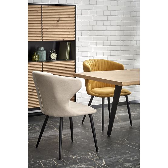 Table extensible DICKSON 2 150-210/90 cm, plateau - naturel, pieds - noirs (2p=1ks)