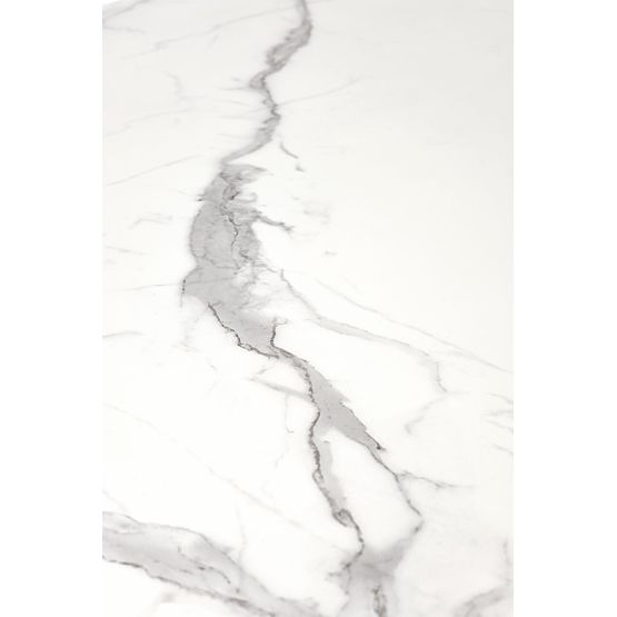 Table extensible DIESEL plateau - marbre blanc / gris foncé, pieds - noirs (2p=1ks)