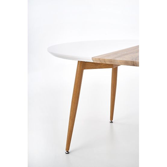 Table extensible EDWARD chêne miel / blanc; pieds: chêne miel (2p=1ks)