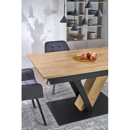 Table extensible FANIS, naturel / noir (3p=1ks)