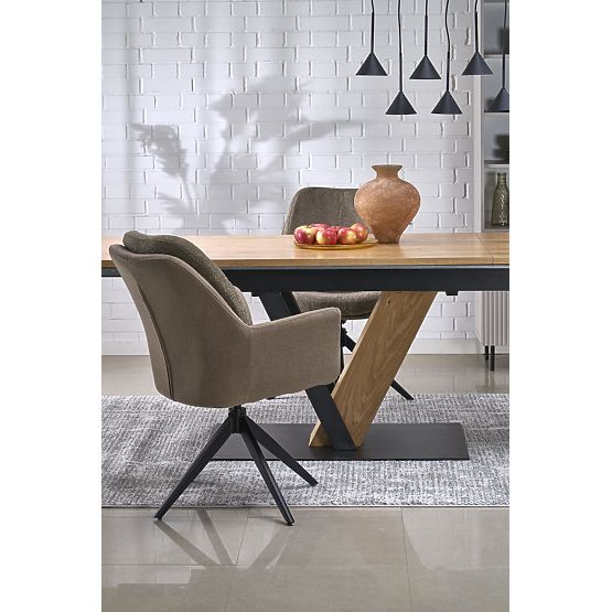 Table extensible FANIS, naturel / noir (3p=1ks)