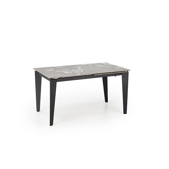 Table extensible FELIX, plateau - marbre gris, pieds - noirs (2p=1ks)