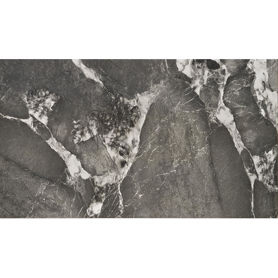 Table extensible FELIX, plateau - marbre gris, pieds - noirs (2p=1ks)