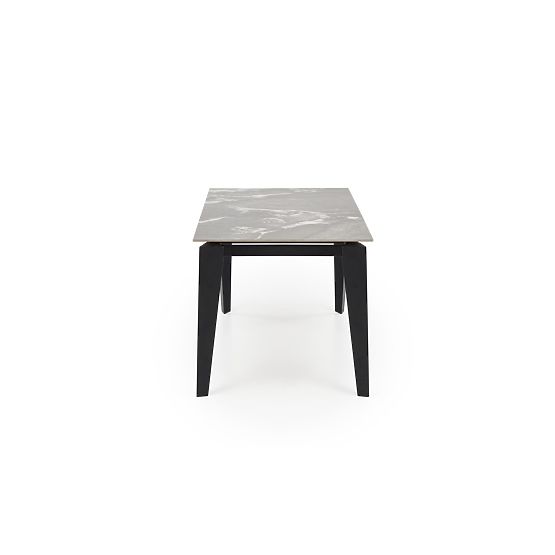 Table extensible FELIX, plateau - marbre gris, pieds - noirs (2p=1ks)