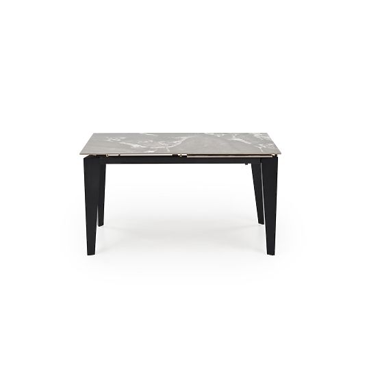 Table extensible FELIX, plateau - marbre gris, pieds - noirs (2p=1ks)