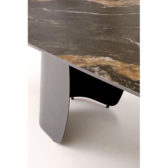 Table extensible FORUM, marbre noir / noir (3p=1ks)