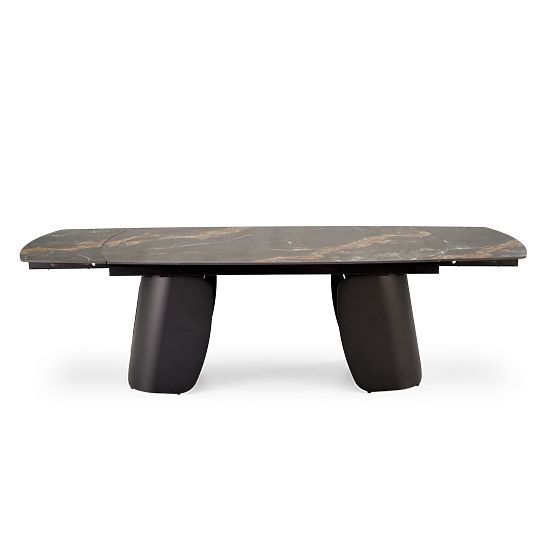 Table extensible FORUM, marbre noir / noir (3p=1ks)