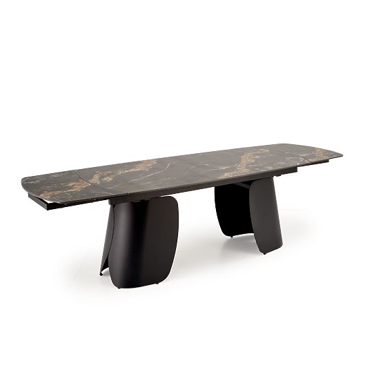 Table extensible FORUM, marbre noir / noir (3p=1ks)