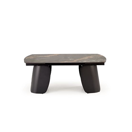 Table extensible FORUM, marbre noir / noir (3p=1ks)