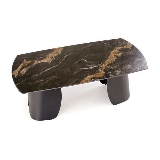 Table extensible FORUM, marbre noir / noir (3p=1ks)