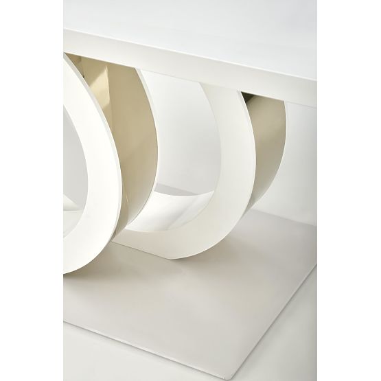 Table extensible GALARDO, blanc / doré (3p=1ks)