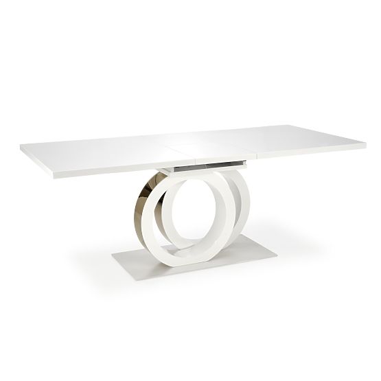 Table extensible GALARDO, blanc / doré (3p=1ks)