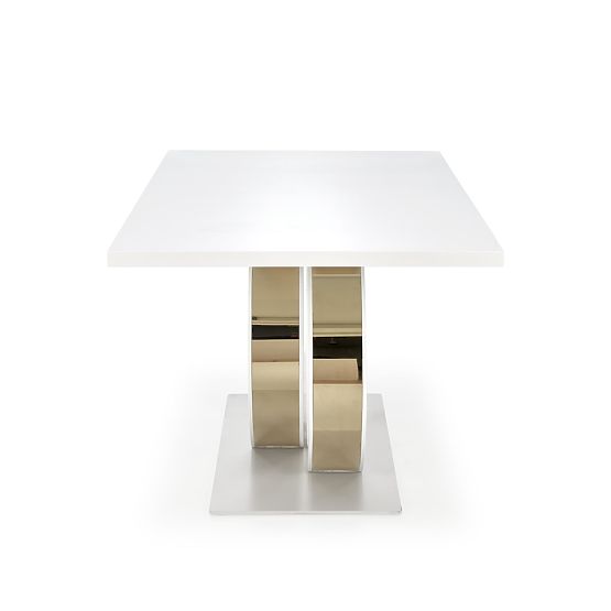 Table extensible GALARDO, blanc / doré (3p=1ks)
