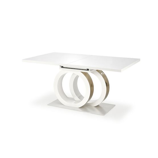Table extensible GALARDO, blanc / doré (3p=1ks)