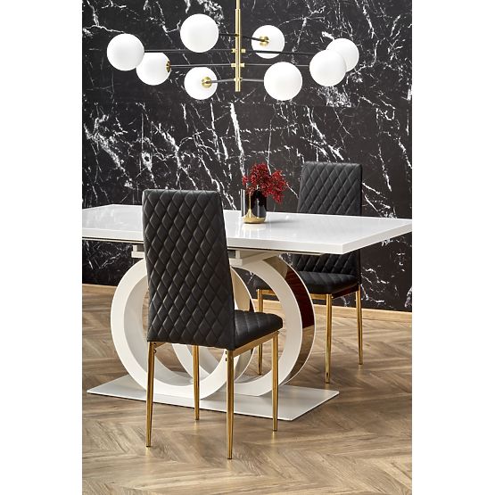 Table extensible GALARDO, blanc / doré (3p=1ks)