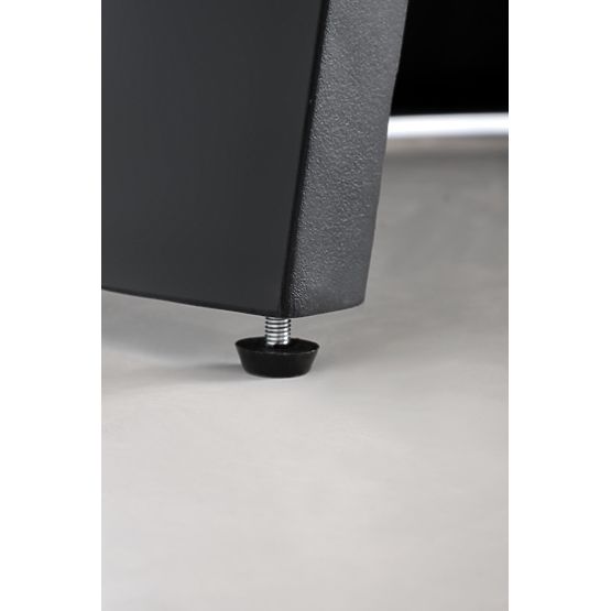 Table extensible GIACOMO, plateau - naturel, pied - noir (2p=1ks)