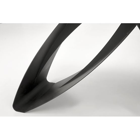 Table extensible HILARIO, plateau - marbre noir, pieds - noirs (3p=1ks)