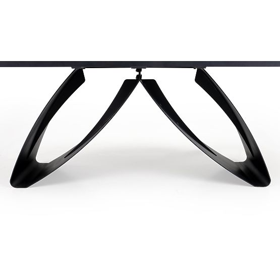 Table extensible HILARIO, plateau - noyer, pieds - noirs (3p=1ks)