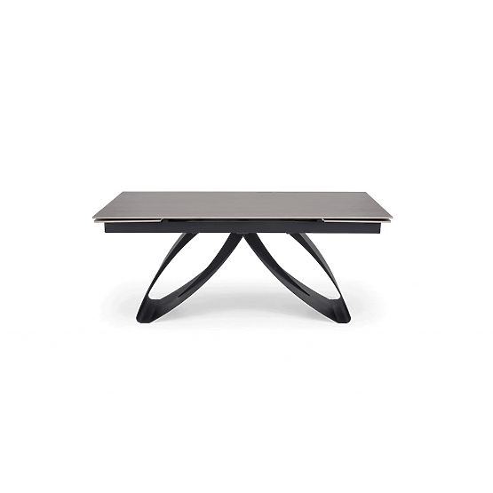 Table extensible HILARIO, plateau - noyer, pieds - noirs (3p=1ks)