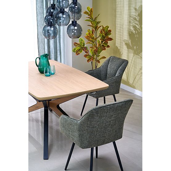 Table extensible JAMES, naturel / noir (2p=1ks)