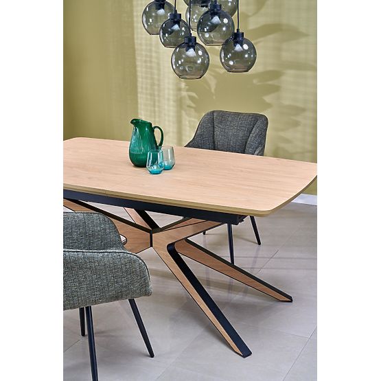 Table extensible JAMES, naturel / noir (2p=1ks)