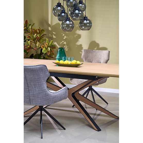 Table extensible JAMES, naturel / noir (2p=1ks)