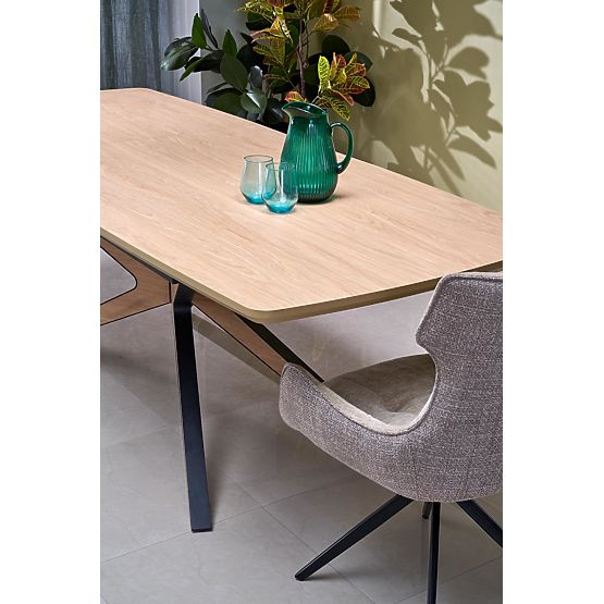 Table extensible JAMES, naturel / noir (2p=1ks)