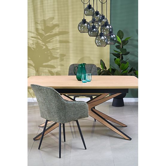 Table extensible JAMES, naturel / noir (2p=1ks)