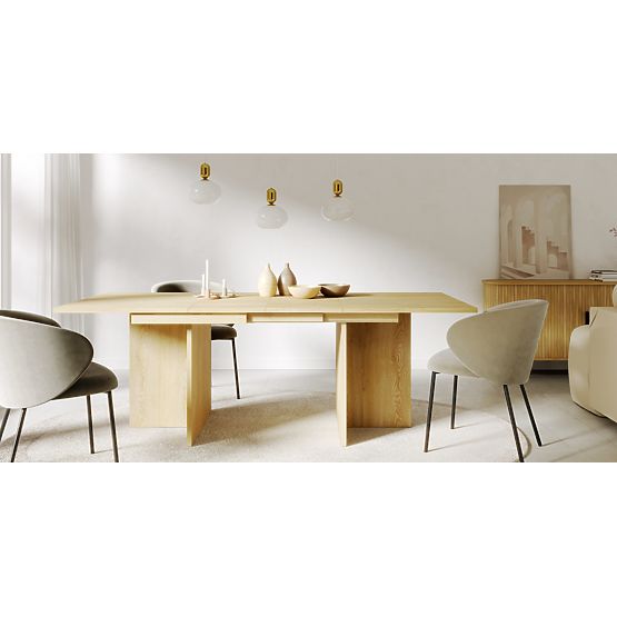 Table extensible Jose 140-200 cm, rectangulaire, Chêne Cremona Torro