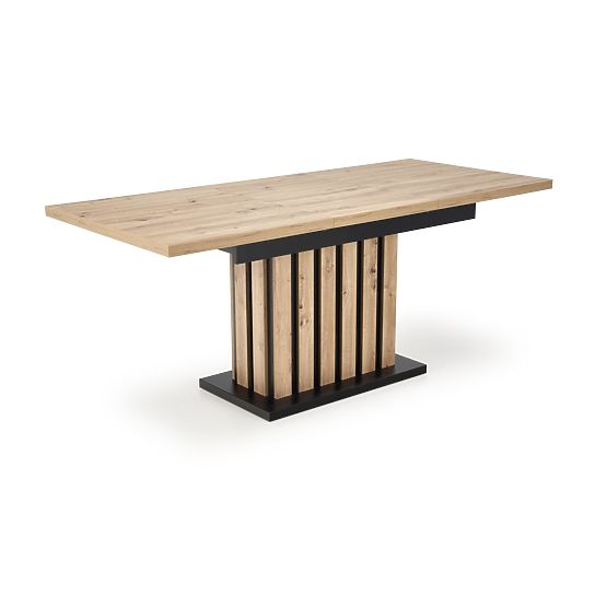 Table extensible LAMELLO 160-210/90 cm chêne artisan/noir