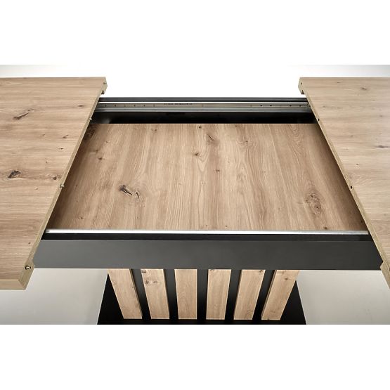 Table extensible LAMELLO 160-210/90 cm chêne artisan/noir