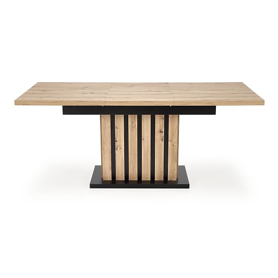 Table extensible LAMELLO 160-210/90 cm chêne artisan/noir