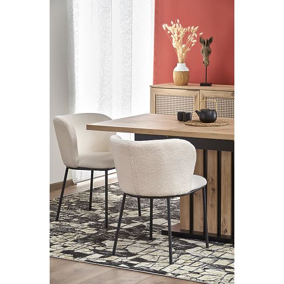 Table extensible LAMELLO 160-210/90 cm chêne artisan/noir