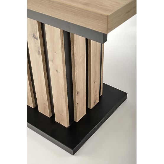 Table extensible LAMELLO 160-210/90 cm chêne artisan/noir