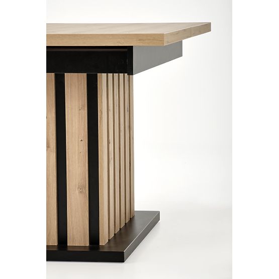 Table extensible LAMELLO 160-210/90 cm chêne artisan/noir