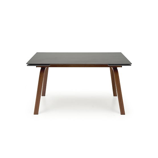 Table extensible LOZANO, marbre noir / noyer (2p=1ks)