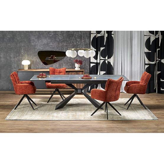 Table extensible LUCIANO, plateau : marbre bleu (2p=1ks)