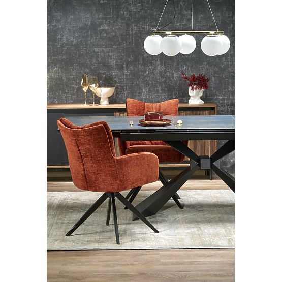 Table extensible LUCIANO, plateau : marbre bleu (2p=1ks)
