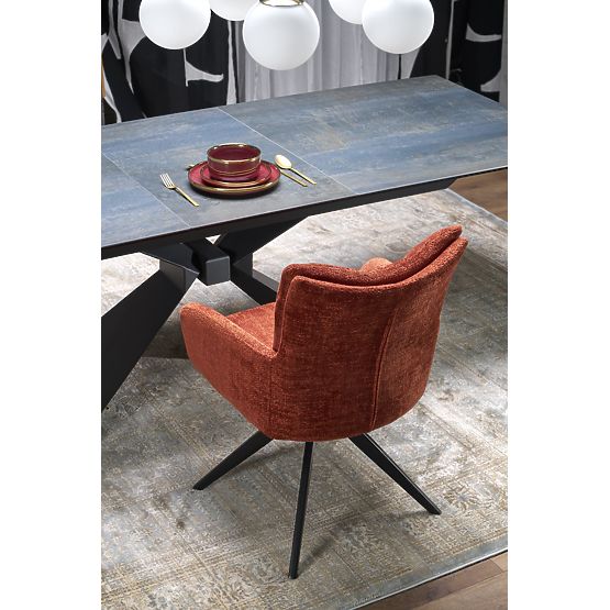 Table extensible LUCIANO, plateau : marbre bleu (2p=1ks)